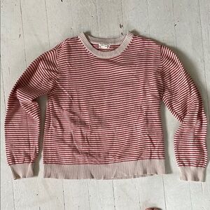 Striped Red and Cream Sweater